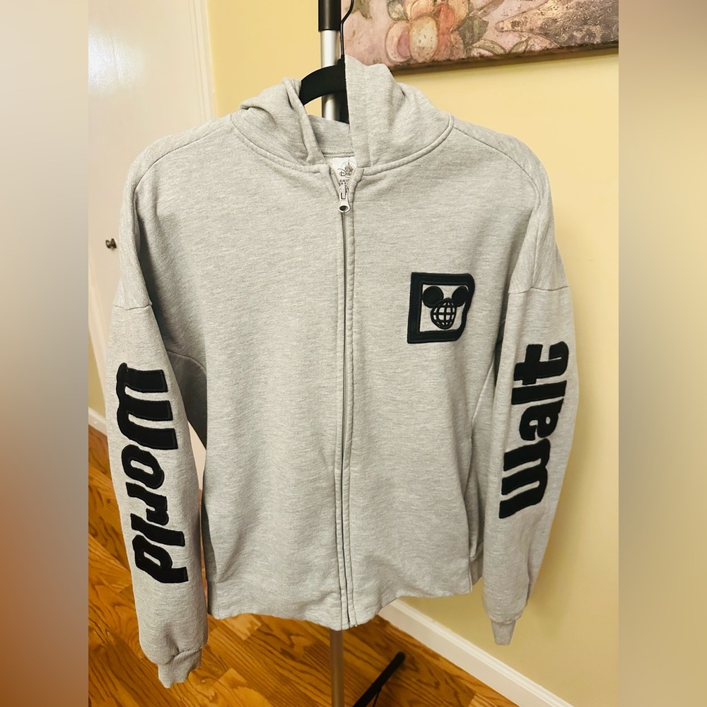 Walt Disney World Castle Mickey Gray Hoodie 
Sz Small